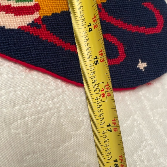 Handmade Counted Cross-stitch Christmas Stocking with Name RYAN - Picture 4 of 9